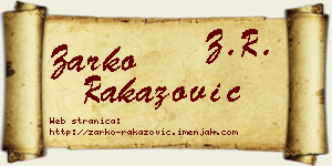 Žarko Rakazović vizit kartica